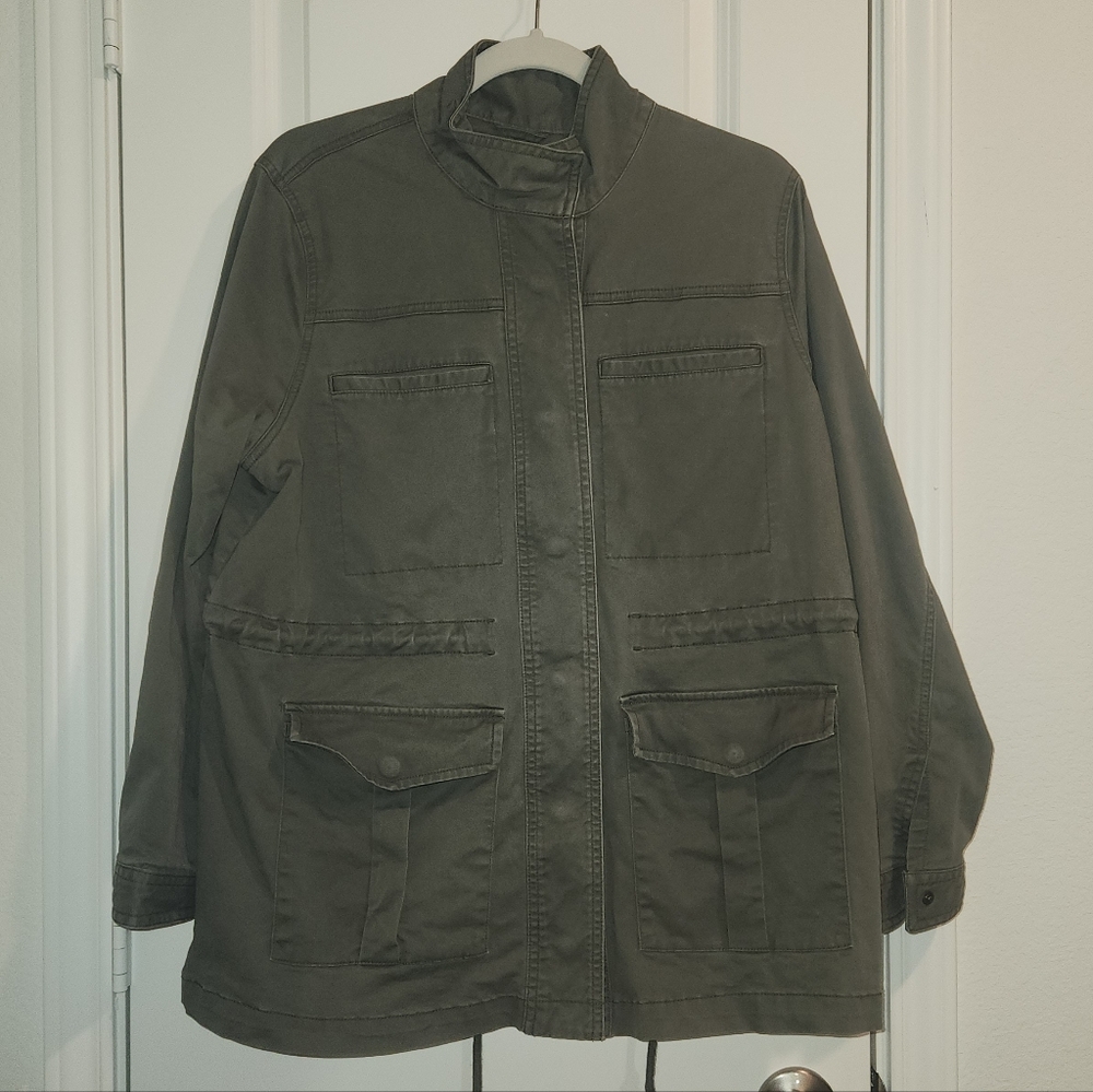 🫒 Universal Thread Olive Green Utility Field Jacket – Women’s Size Large